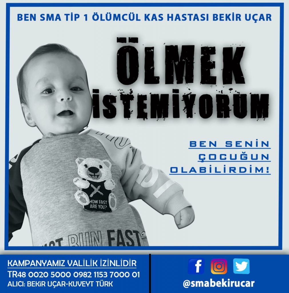 SMA Hastası Bekir Bebek”e Sende bir Nefes ol
