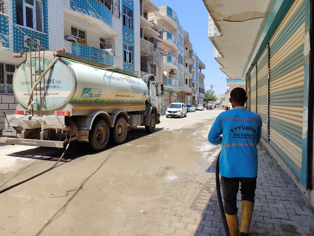 Eyyübiye’de yıkama çalışmaları sürüyor!