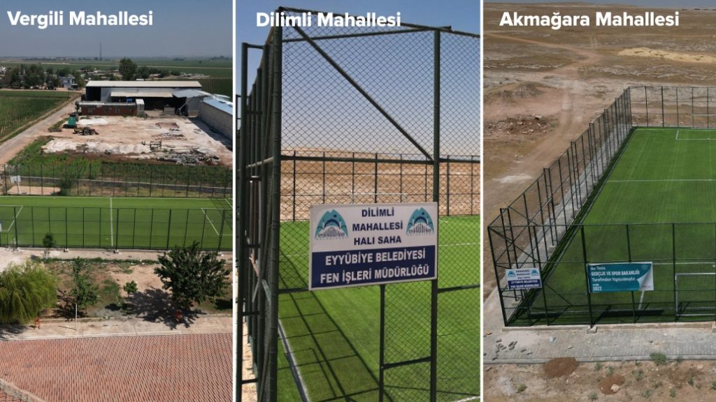 Eyyübiye Akmağara Vergili ve Dilimli Mahalleleri Halı Sahaya Kavuştu