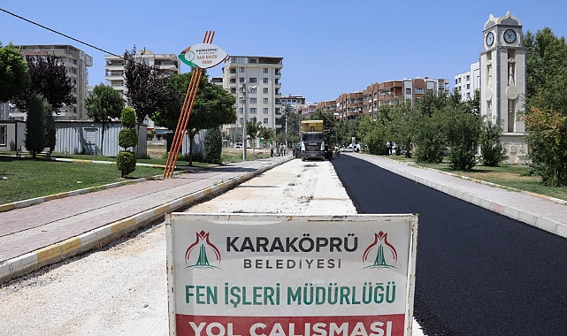 Karaköprü Akpiyar Mahallesinde asfalt çalışmaları