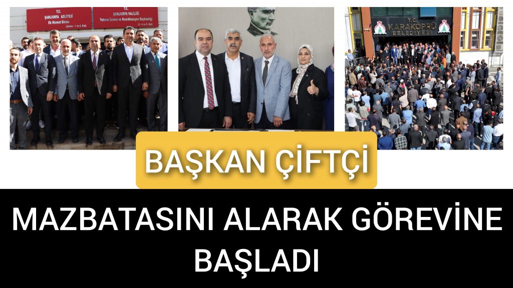BAŞKAN ÇİFTÇİ MAZBATASINI ALARAK GÖREVİNE BAŞLADI