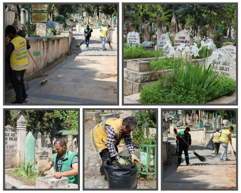 BÜYÜKŞEHİR’DEN MEZARLIKLARDA BAYRAM TEMİZLİĞİ