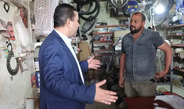 Başkan Özyavuz esnafı ziyaret etti