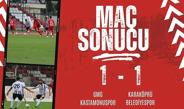 Karaköprü Belediyespor, GMG Kastamonuspor Deplasmanından 1 Puanla Döndü