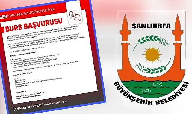 Şanlıurfa Büyükşehir Belediyesi Burs Başvuruları Başladı