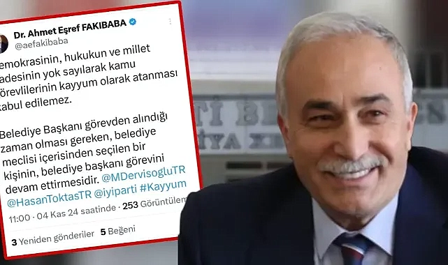 Fakıbaba’dan Kayyum Tepkisi: “Demokrasi ve Hukuk Yok Sayılıyor”