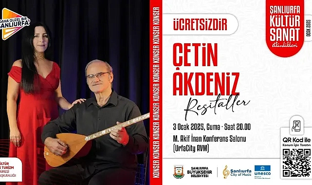 Şanlıurfa’da Çetin Akdeniz ile Resitaller: Müzikseverler Buluşuyor