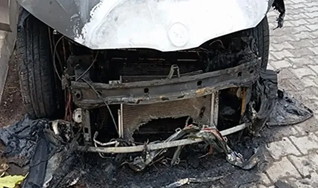 Urfa’da ilçe başkanının otomobili kundaklandı!