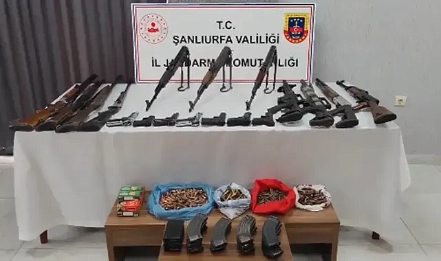 Urfa’da jandarmadan 7 adrese operasyon! Çok sayıda silah ve mühimmat ele geçirildi!