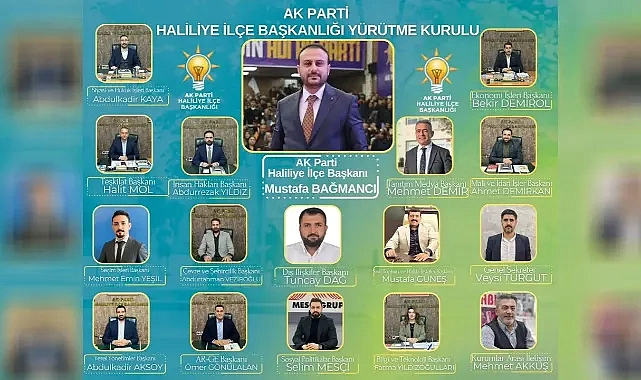 AK Parti Haliliye İlçe Başkanlığı Yürütme Kurulu belli oldu!