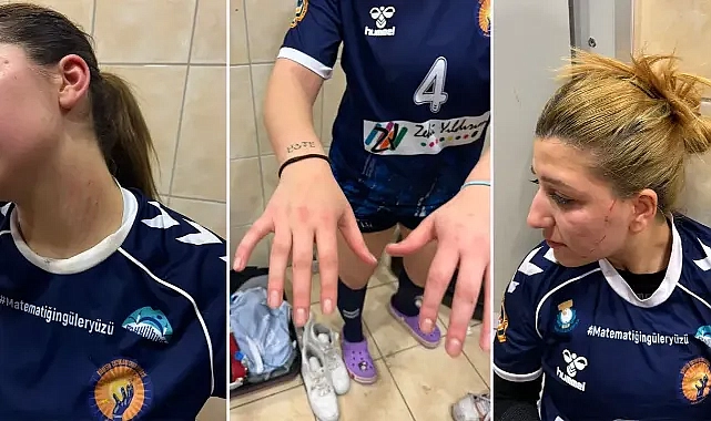 Taraftarlar sahaya indi! Şanlıurfalı hentbolculara çirkin saldırı!