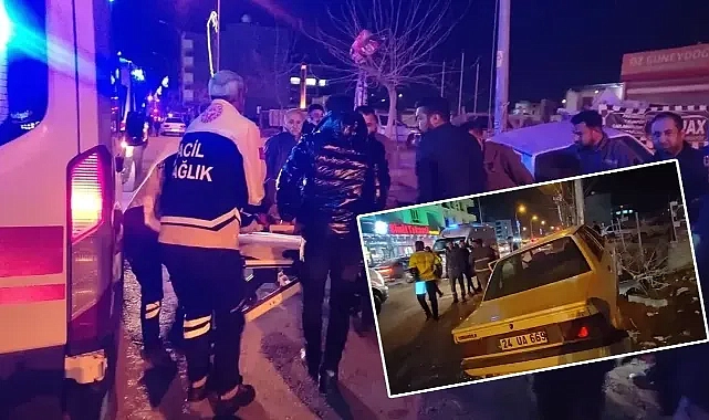 Şanlıurfa’da otomobil kontrolden çıktı! Aydınlatma direğine çarptı!