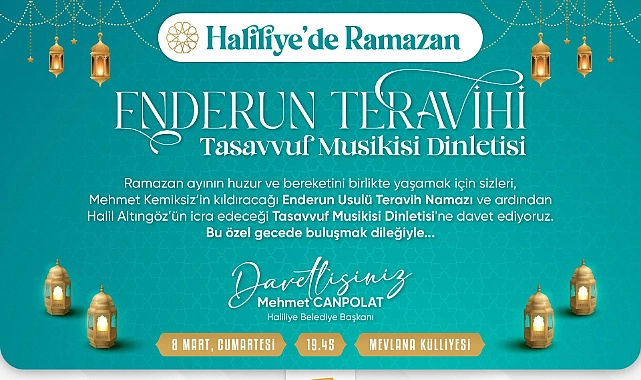 Haliliye Belediyesi, Enderun Teravih Geleneğini Sürdürüyor