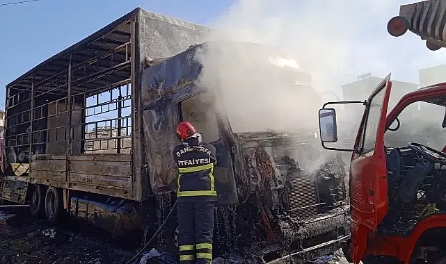Şanlıurfa’da korkutan yangın! Büyük araç küle döndü!