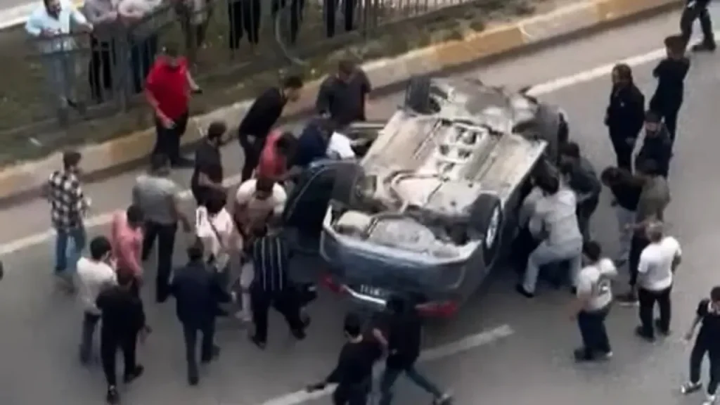 Urfa’da feci kaza! Takla attı!