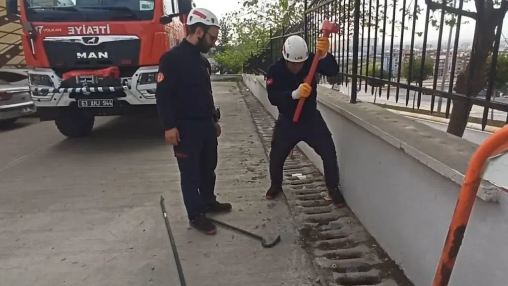 Urfa’daki hastanenin yakınında hareketli anlar!