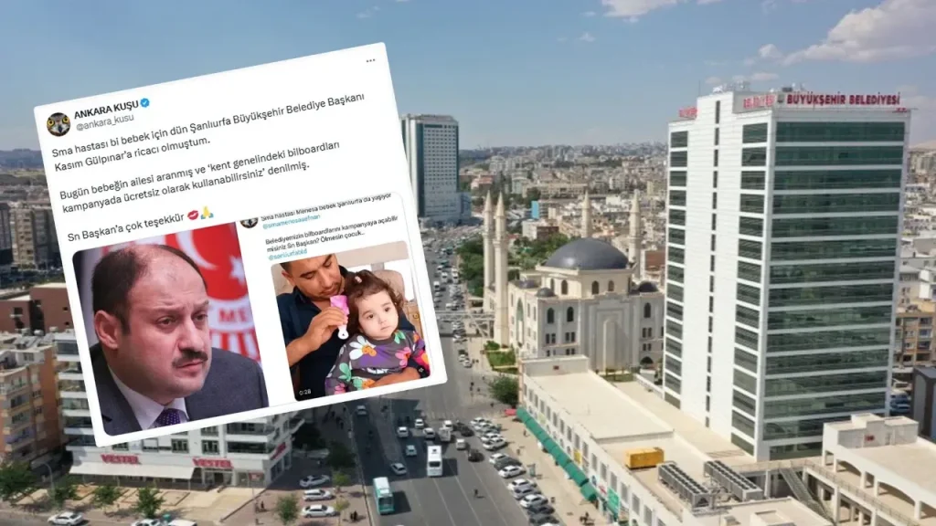 Şanlıurfa Büyükşehir Belediyesi, SMA hastası için bilbordları tahsis etti!