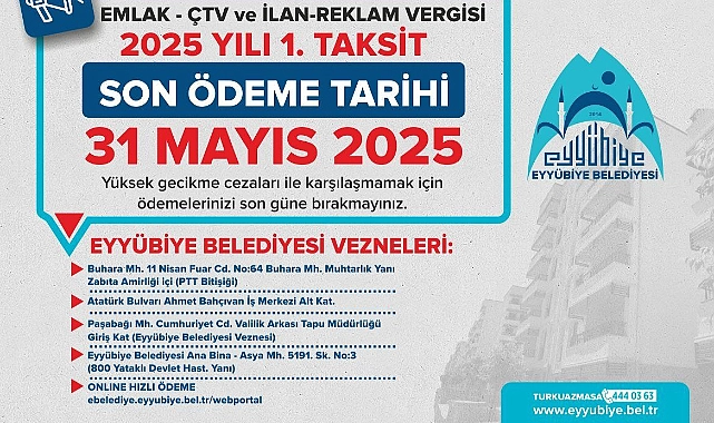 Eyyübiye Belediyesi’nden vergi ödeme uyarısı