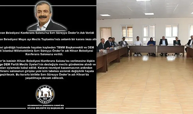Sırrı Süreyya Önder’in adı Hilvan’da yaşatılacak