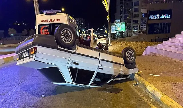 Şanlıurfa’da otomobil kontrolden çıktı! Takla attı!