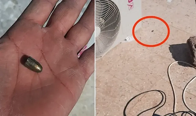 Urfa’da yine yorgun mermi vakası! Klimacının yanına düştü