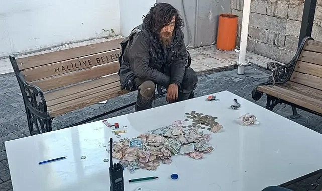 Dilencinin üzerinden çıkan para şaşırttı!