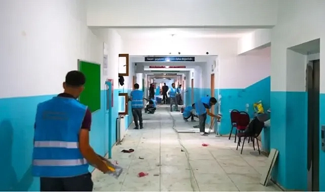 Okul bakımlarında yükümlüler görev aldı