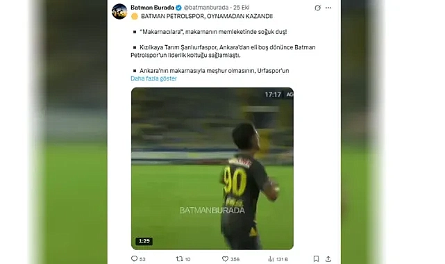 Batman’dan Şanlıurfalıların tepkisini çeken paylaşım!