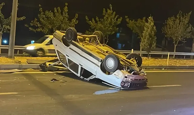Urfa’da bir otomobil daha takla attı!