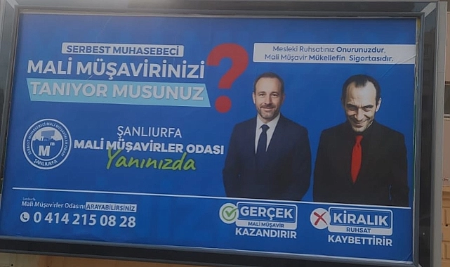 “Mali Müşavirinizi Tanıyor Musunuz?” Bilbordları Şanlıurfa’da Dikkat Çekti