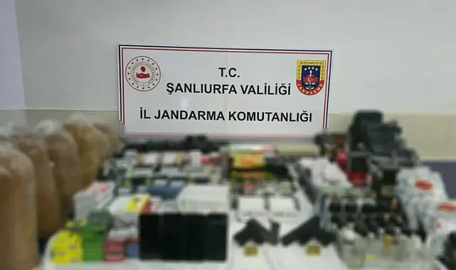 Neler yok ki! Urfa’da iş yerine baskın!