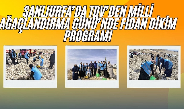 Şanlıurfa TDV Fidan Dikimi Programında