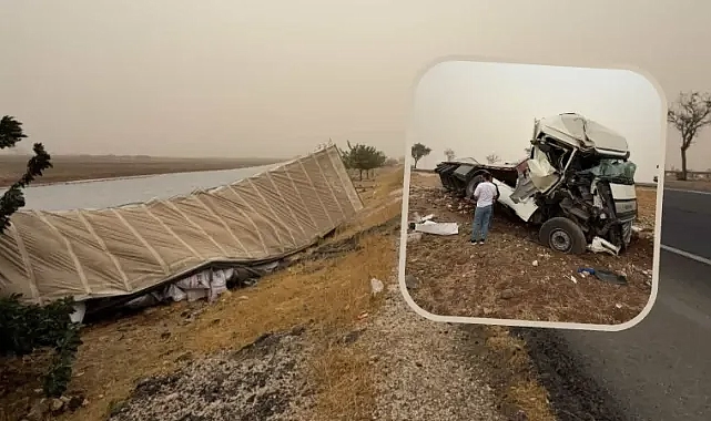 Urfa’da tır devrildi!