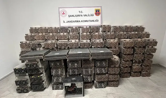 Şanlıurfa’da mining cihazı ele geçirildi! Piyasa değeri 7 milyon TL!