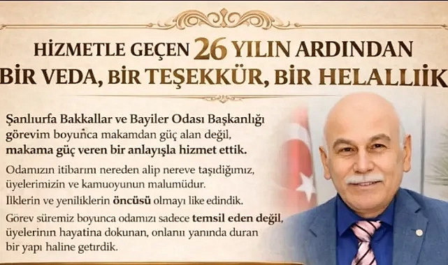 Şanlıurfa ‘da 26 Yıllık Başkan Altun Veda Etti