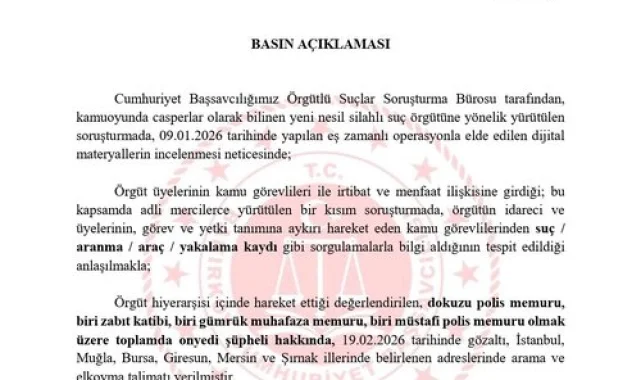 6 İlde Eş Zamanlı Operasyon: Suç Örgütlerine Bilgi Sızdıran 17 Kişi Yakalandı