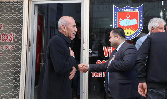 Viranşehir Belediyesi Heyeti, Şoförler Odası Başkanı Tamer’i Tebrik Etti