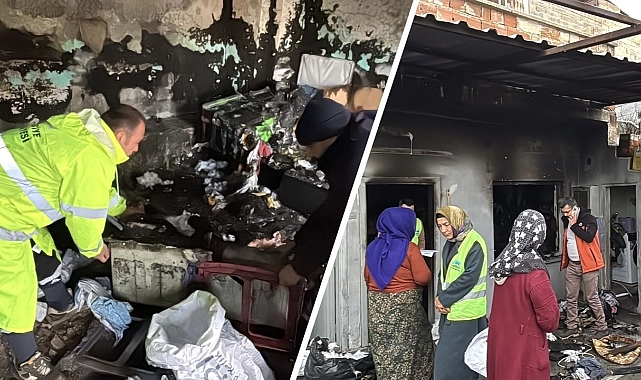 Evi Yanan Aileye Eyyübiye Belediyesi Sahip Çıktı