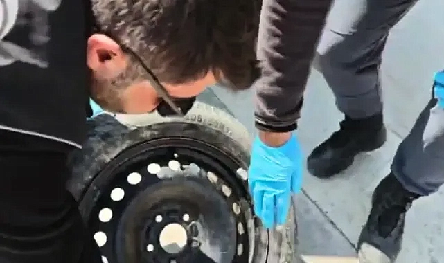Lastiğe saklamışlar! Şanlıurfa’da operasyon!