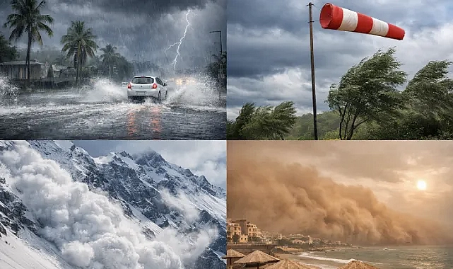 Meteorolojiden çoklu uyarı: Yağış, rüzgar, çığ ve toz taşınımına dikkat!
