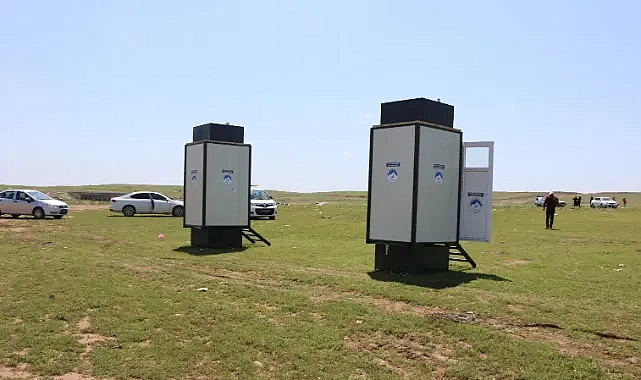 Şanlıurfa’da seyyar tuvaletler kuruldu