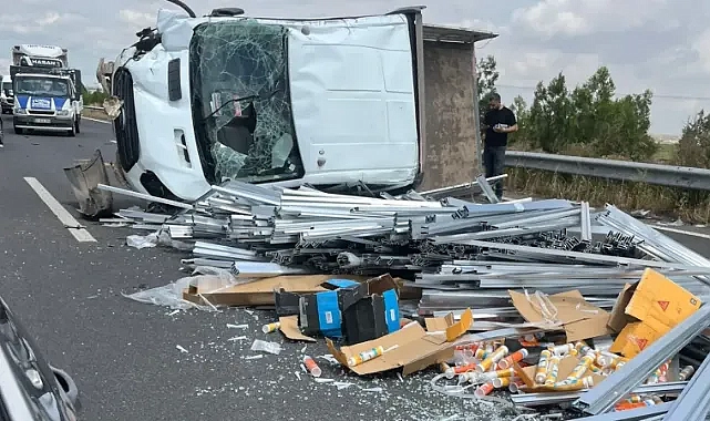 Şanlıurfa’da kontrolden çıkarak devrildi!
