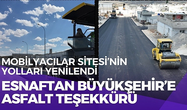 Büyükşehir Ekipleri Bu Kez Mobilyacılar Sitesinde Asfaltlama Çalışması Gerçekleştirdi