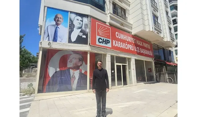 CHP Karaköprü İlçe Başkanlığına Kemal Kılıçdaroğlu Posteri Asıldı