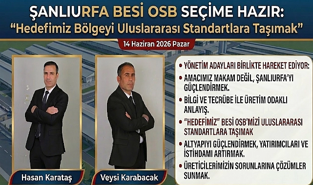 Şanlıurfa Besi OSB Seçime Hazırlanıyor: “Hedefimiz Bölgeyi Uluslararası Standartlara Taşımak”
