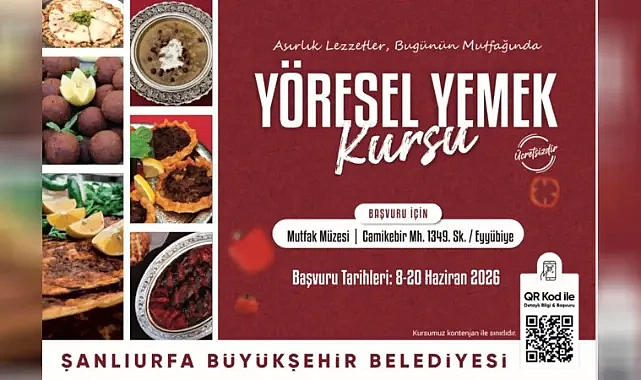 Şanlıurfa Büyükşehir Belediyesi’nden ücretsiz yöresel yemek kursu