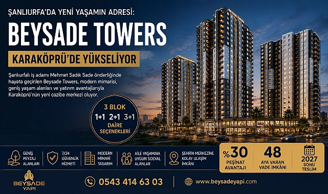 Şanlıurfa’da Yeni Yaşamın Adresi: Beysade Towers Karaköprü’de Yükseliyor