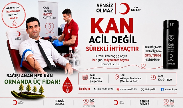 Şanlıurfa’da Dijital Termos Hediyeli Kan Bağışı Seferberliği