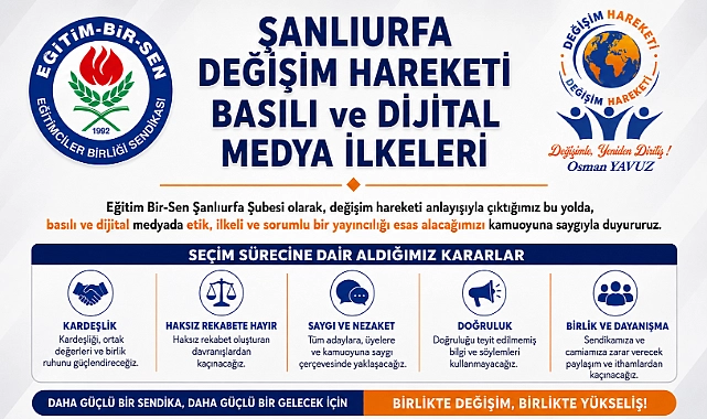 Eğitim-Bir-Sen Şanlıurfa’da 7. Olağan Kongre Heyecanı: Üç Adaylı Yarış Başladı