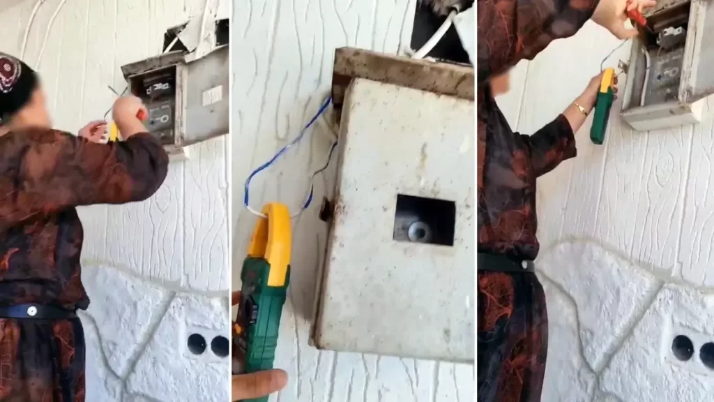Elektrik denetimi ekibine aldırmadan sayaca müdahale etti